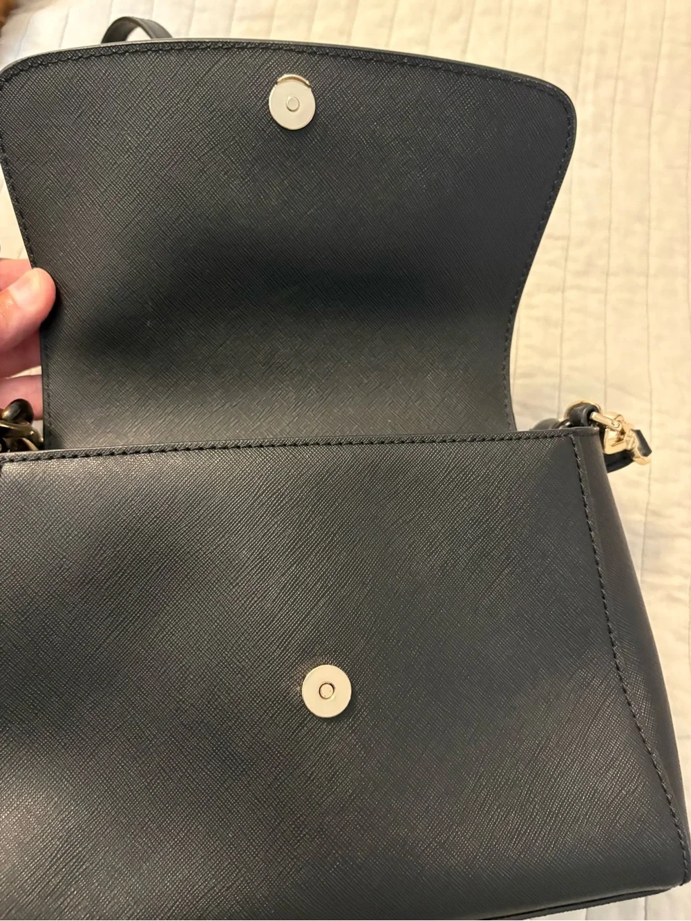 Michael Kors Black Crossbody with Gold Hardware